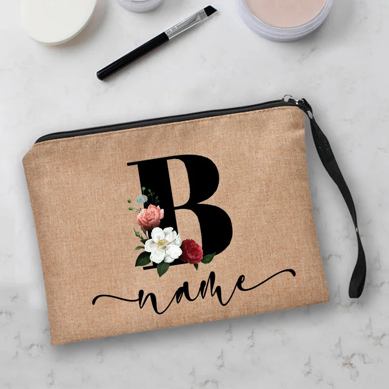 Personalized Custom Teacher Name Print Travel Wash Pouches Teacher Gifts  Pen Pencil Case School Stationery Supplies