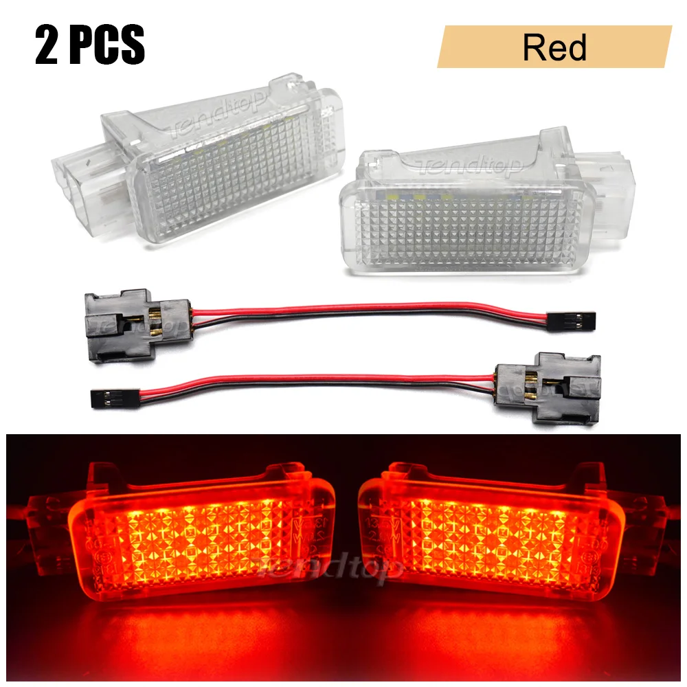 Kit 2 Feux De Plaque D'immatriculation LED Pour Audi A3 A4 A5 A6 A8 Q5 Q7 TT Et VW Golf GTI Beetle EOS – Blanc 6500K, étanche IP68, Plug & Play