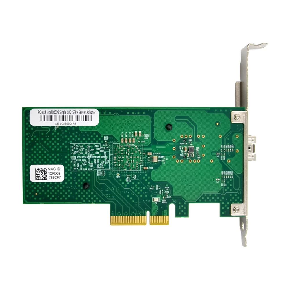 효율적인 X520-SR1 10G SFP+ 서버 광섬유 칩 PCIE X4 광 포트 네트워크 카드