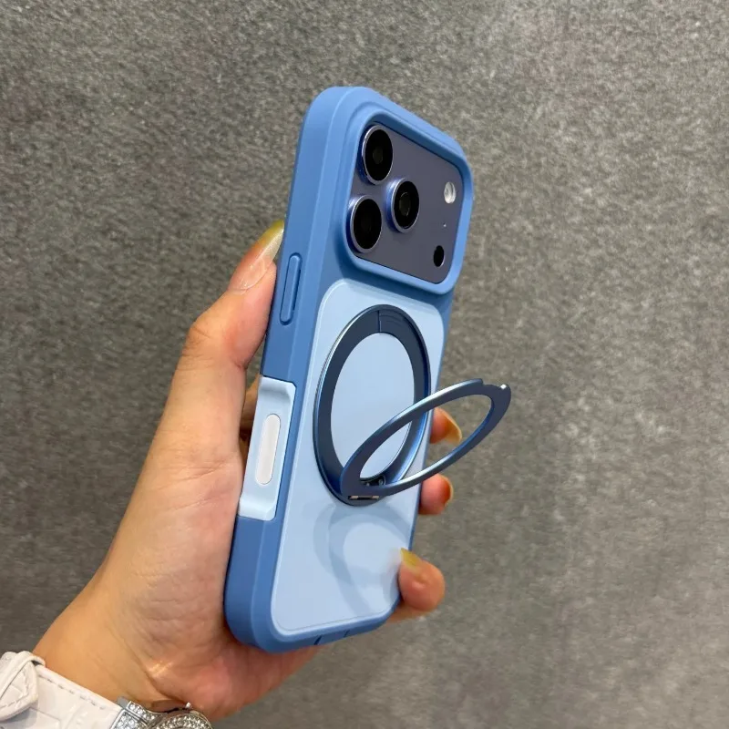 Swivel Folding Armor Silicone Shockproof Case with Camera Protection