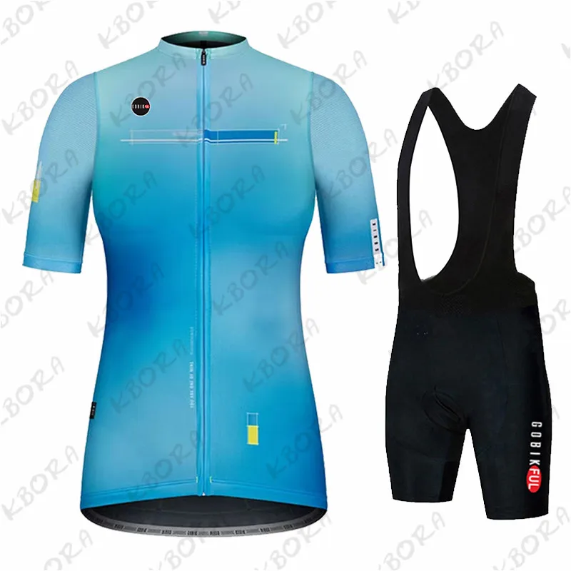 Gobikful Summer Cycling Jersey Set for Women, Anti-UV, Bicycle Clothing, Quick-Dry, Mountain Female Bike Clothes