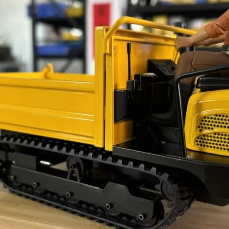 RC 유압 트랙형 운반차 트럭 1/14 C12R RTR 무선 조종 금속 덤퍼 자동차 모델 소형 작업 현장 기계 성인용 장난감