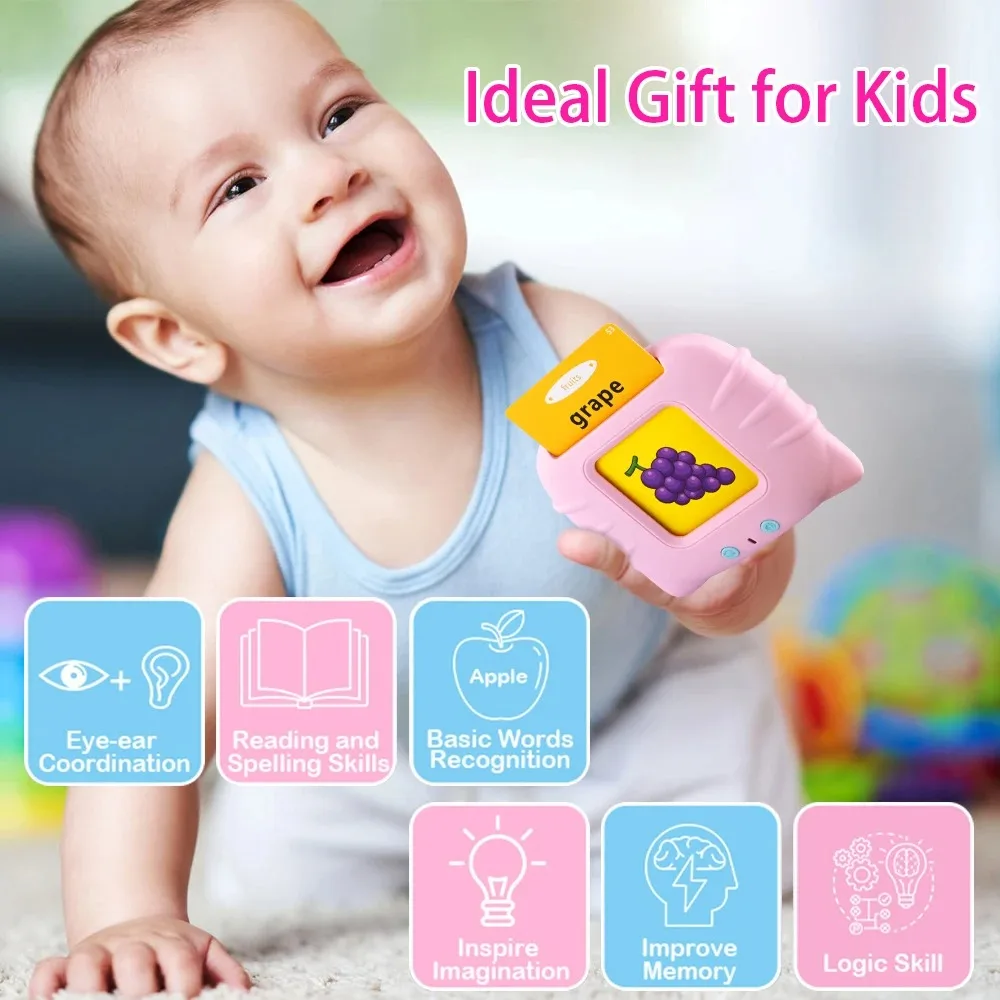 Talking Flash Cards Alphabet Pocket Speech Toys Therapy Autism Sensory Toys for Kids Early Educational Toy English Flashcards 5