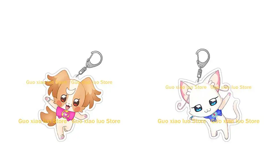 Guo Xiao Luo Pretty Cure Anime periphere süße Niko Haustier Cartoon Acryl Schlüsselanhänger Taschenanhänger Jungen Mädchen Weihnachtsgeschenk – Detail 3