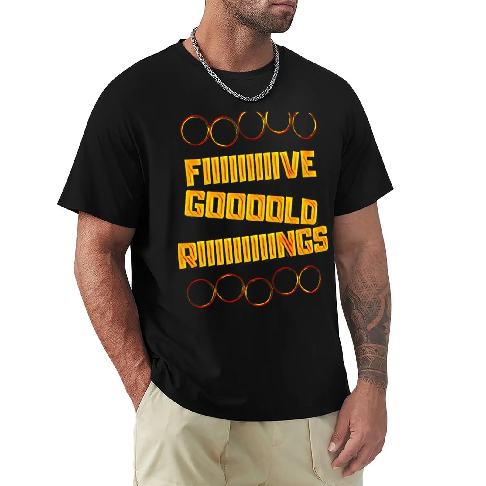 

Five Gold Rings Funny T-Shirt anime funny t shirt mens workout shirts