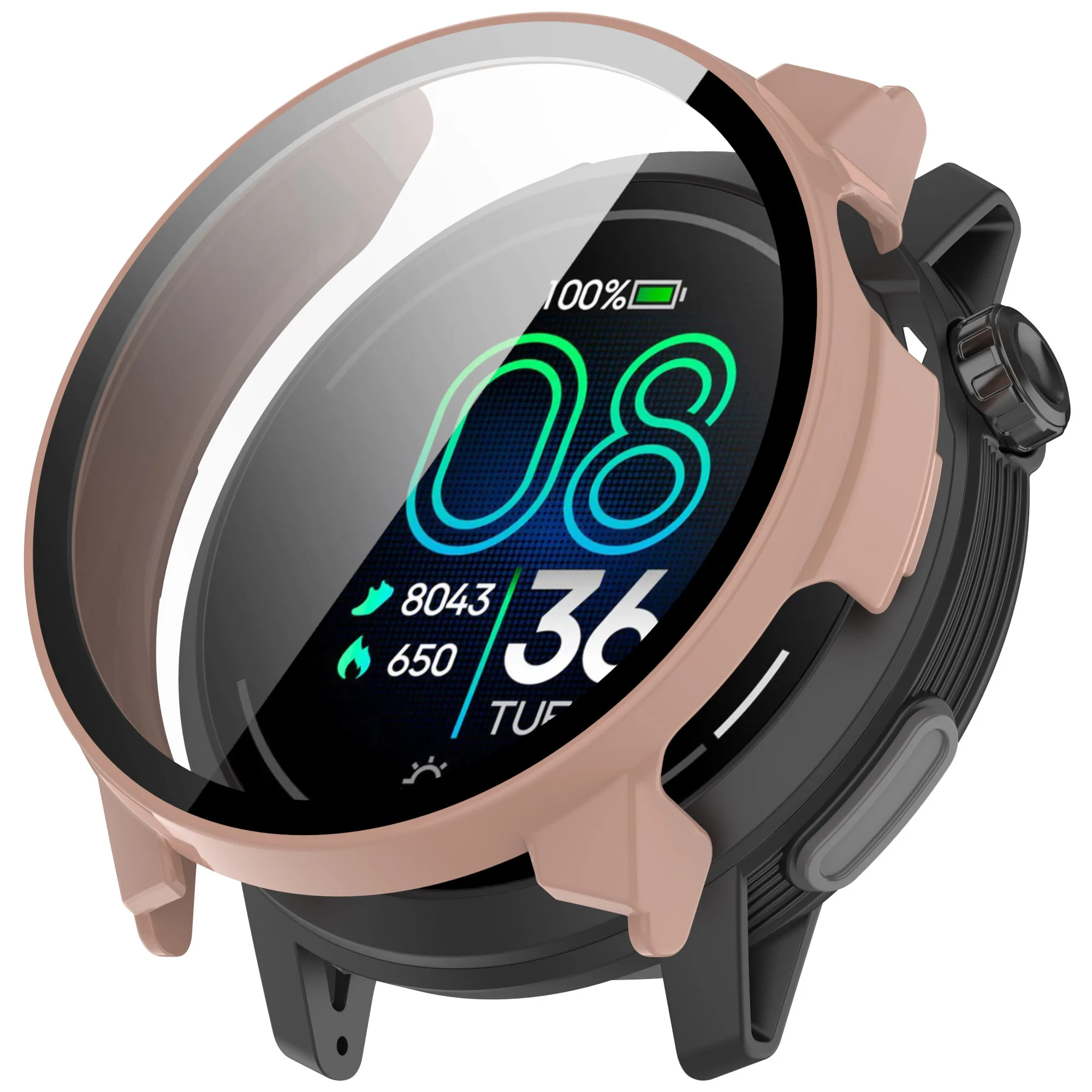 Durable 2-in-1 Protective Watch Case with Tempered Glass Screen Protector