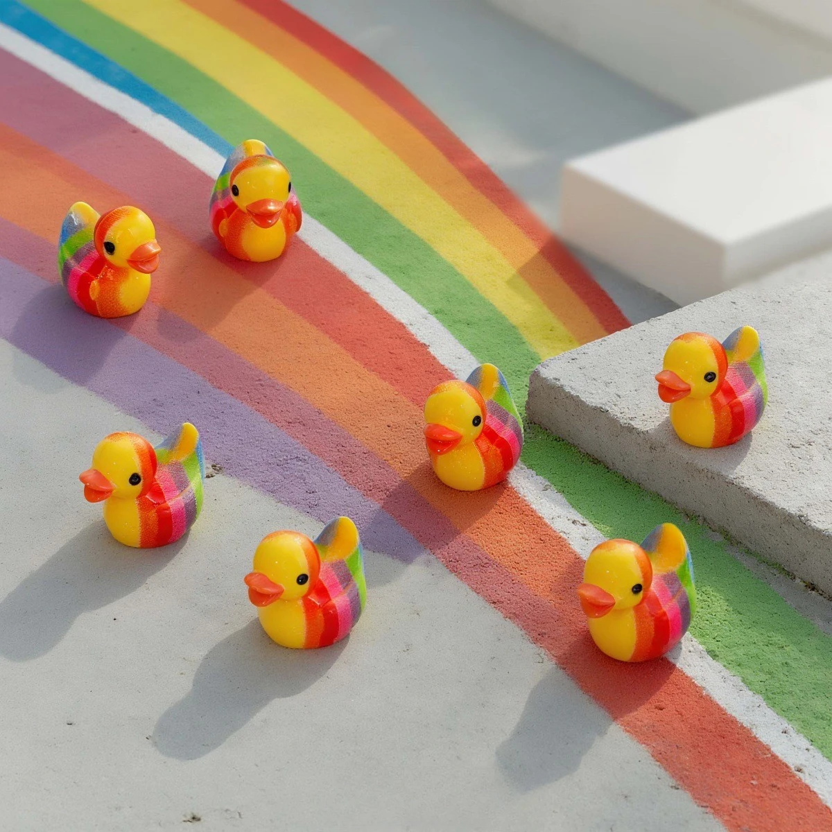 10-100pcs Mini Resin Colorful Ducks Tiny Ducks Set for Potted Miniature Decoration Garden Dollhouse Cake Decoration DIY Party 2