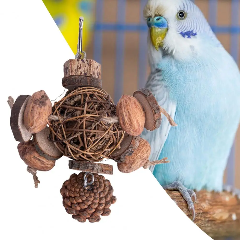 Parrot Toy Teeth Grinding Pet Bird Toy Bite Resistant Pet Bird Chew Hanging Pendant