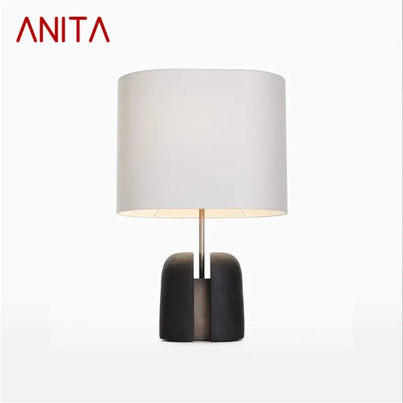 

ANITA Nordic Simple Table Lamp Retro Modern LED Desk Lighting Decorative for Home Bedside