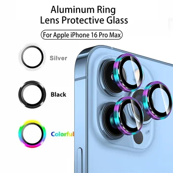 Protezione Fotocamera per Apple iPhone 16 17 16E 17E, Anello Metallico Protettivo per iPhone 16 Pro Max 17 Pro Max Plus, Pellicola Protettiva HD per Lente Posteriore