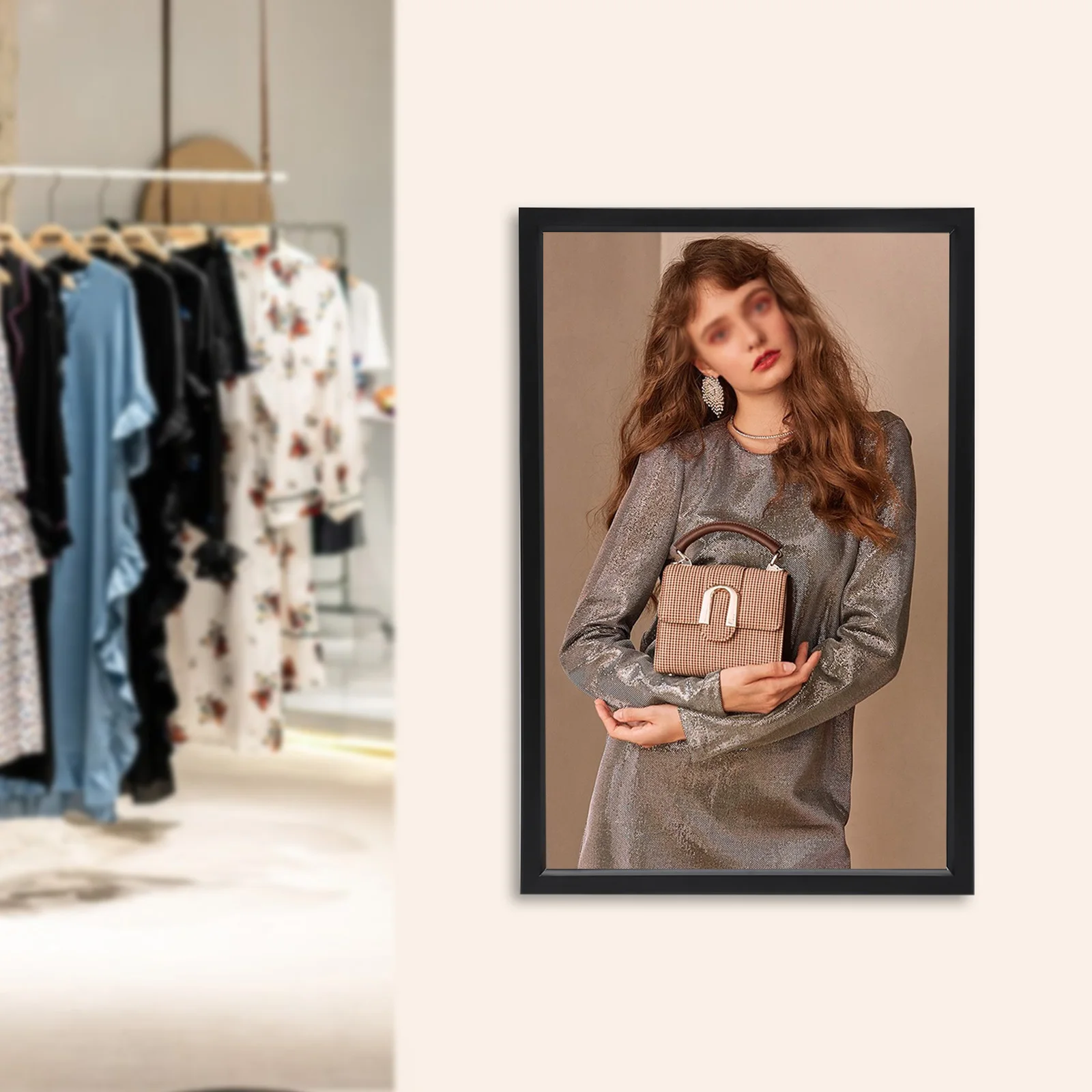 110V LED Advertising Light Wall Mounted Poster Frame Box 9000-10000K Customized Film LED Lighting Stand 45.72*3*60.96cm