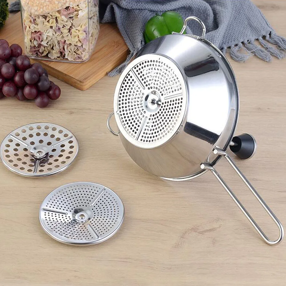 Multi-functional Manual Food Grinder Stainless Steel Jams Machine Making Vegetable Crusher Fruits Puree Pressing Kitchen Tools
