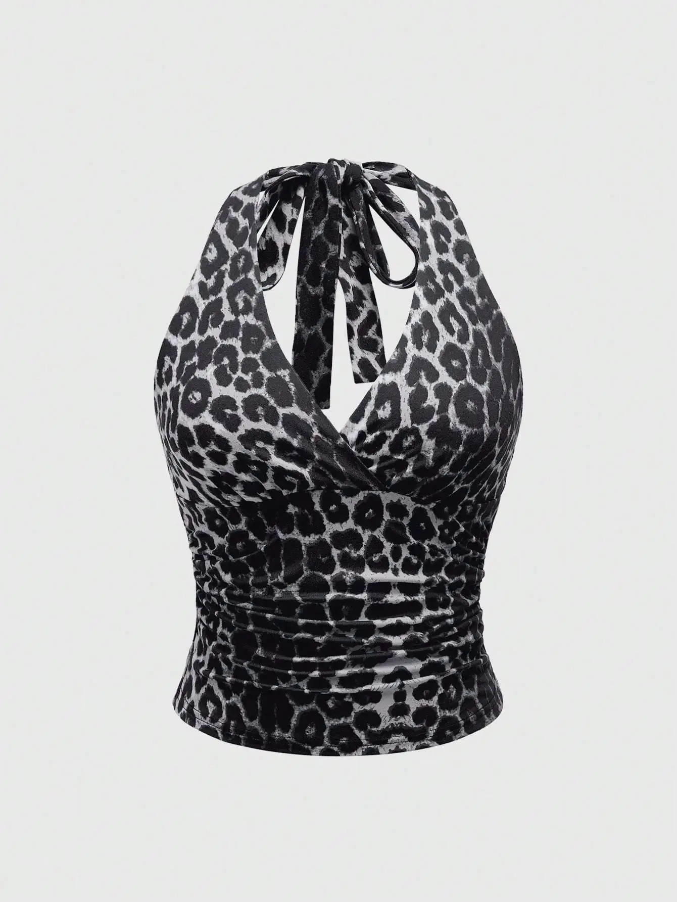 Europäische und amerikanische Frühlings-, Sommer- und Herbst-Bestseller-Leopardenmuster-Casual-Neckholder-Weste