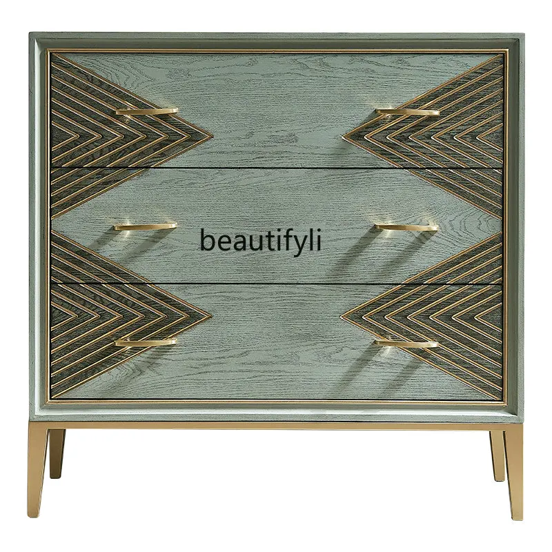 

American Line Chest of Drawers Household Living Room Drawer Locker Partition Entrance Cabinet Bedroom Storage Cabinet