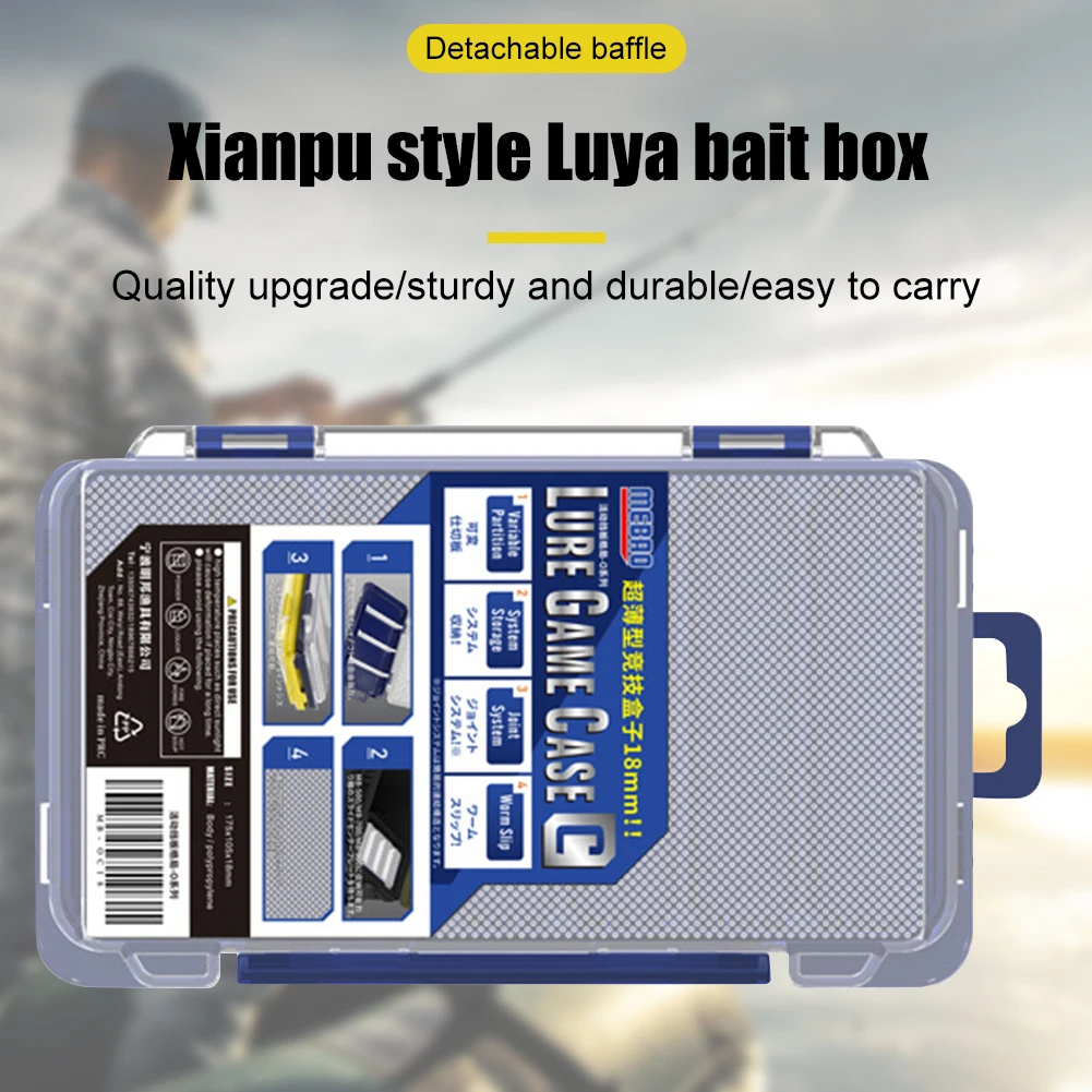 Portable Fishing Tackle Box Lure Hook Storage Boxes Waterproof Double Sided Box  Case Fishing Bait Container Fishing Accessories - AliExpress