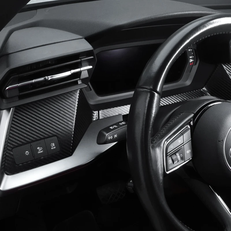 For Audi A3 8Y S3 2021-2025 Made of Alcantara Car Center Console Dashboard Panel Instrument Strip Trim Stickers Auto Accessories