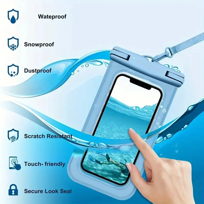 Waterproof PVC Phone Pouch for Swimming Rafting Beach