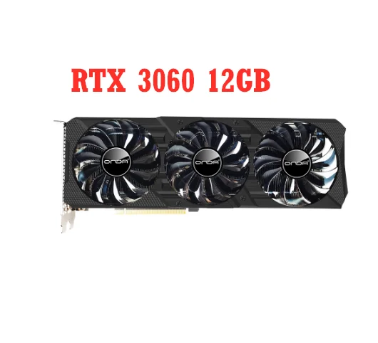 

ONDA RTX 3060 12GB Graphics Card GDDR6 Video Card 8Pin 192Bit RTX3060 Gaming 14000MHz for Desktop Computer