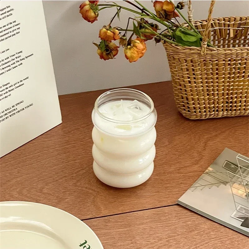 Glass Coffee Cup Transparent Heat Resistant 350ml