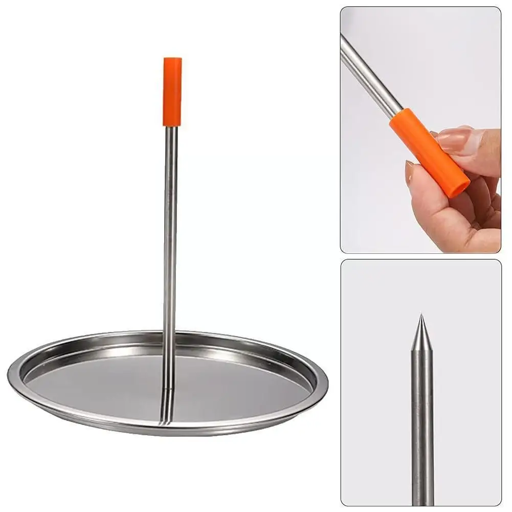 Steel Vertical Skewer Barbecue Spike Poultry Hanger Bbq Skewer Grilling Brazilian Spikes Spit Meat Rack Roasting Stand R9y5