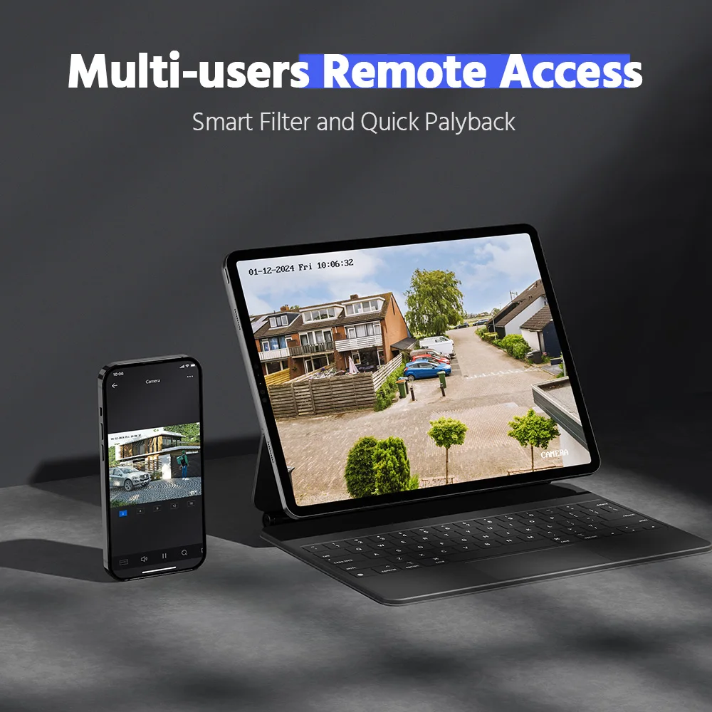 ANNKE 스마트 듀얼 라이트 다초점 네트워크 카메라, IP 카메라, IP67 인체 차량 감지, 8MP 스마트 홈 캠, 4K 4X 줌