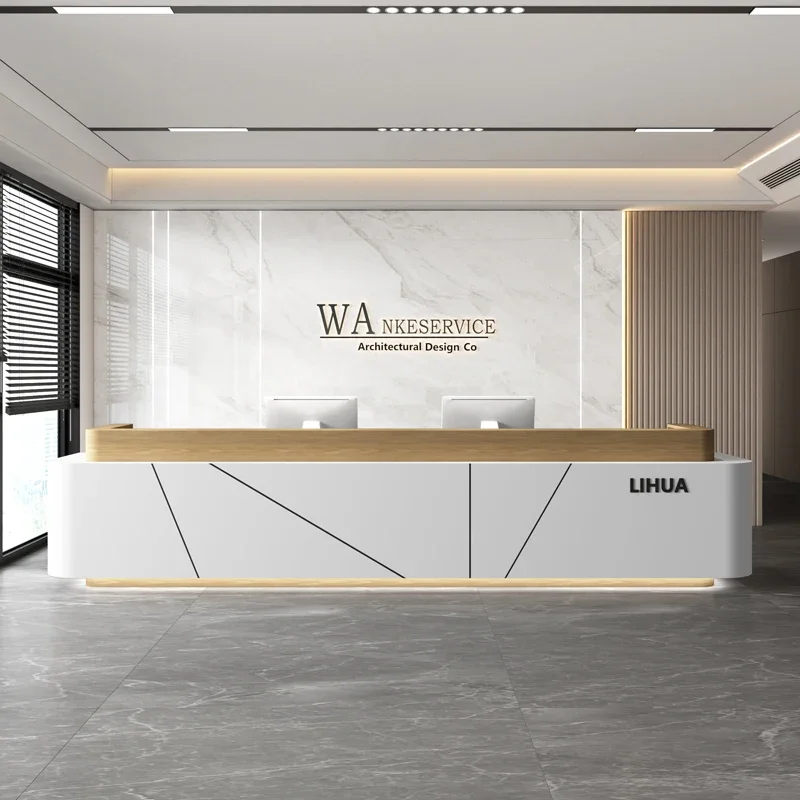 Modern Simple Reception Desks Corporation Beauty Salon Storage Lectern Desk Business Luxury Office Furniture Receptionsdisk FYRD
