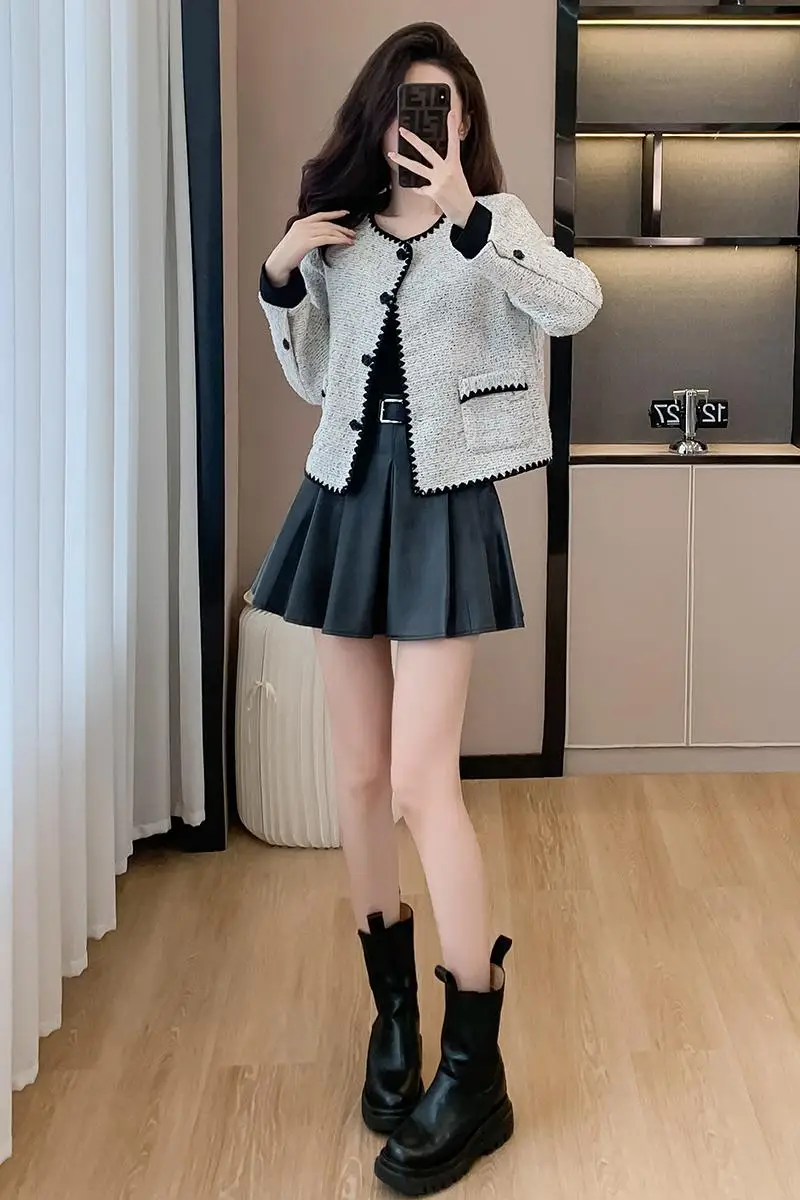 French Style Fragrant Short Coat for Women's Spring and Autumn New High end Celebrity Temperament Small Man Winter