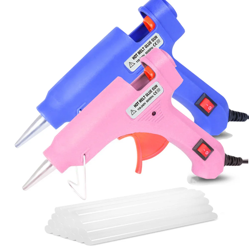 20W Mini Hot Glue Gun Fast Preheating for Christmas Crafts School DIY Arts Home Quick Repairs Use 7mm Sticks Hot Melt Glue Gun Hot Glue Gun