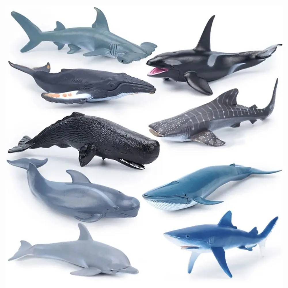 Ocean Adventure Marine Animal Figurines – Shark, Whale, Dolphin, and More