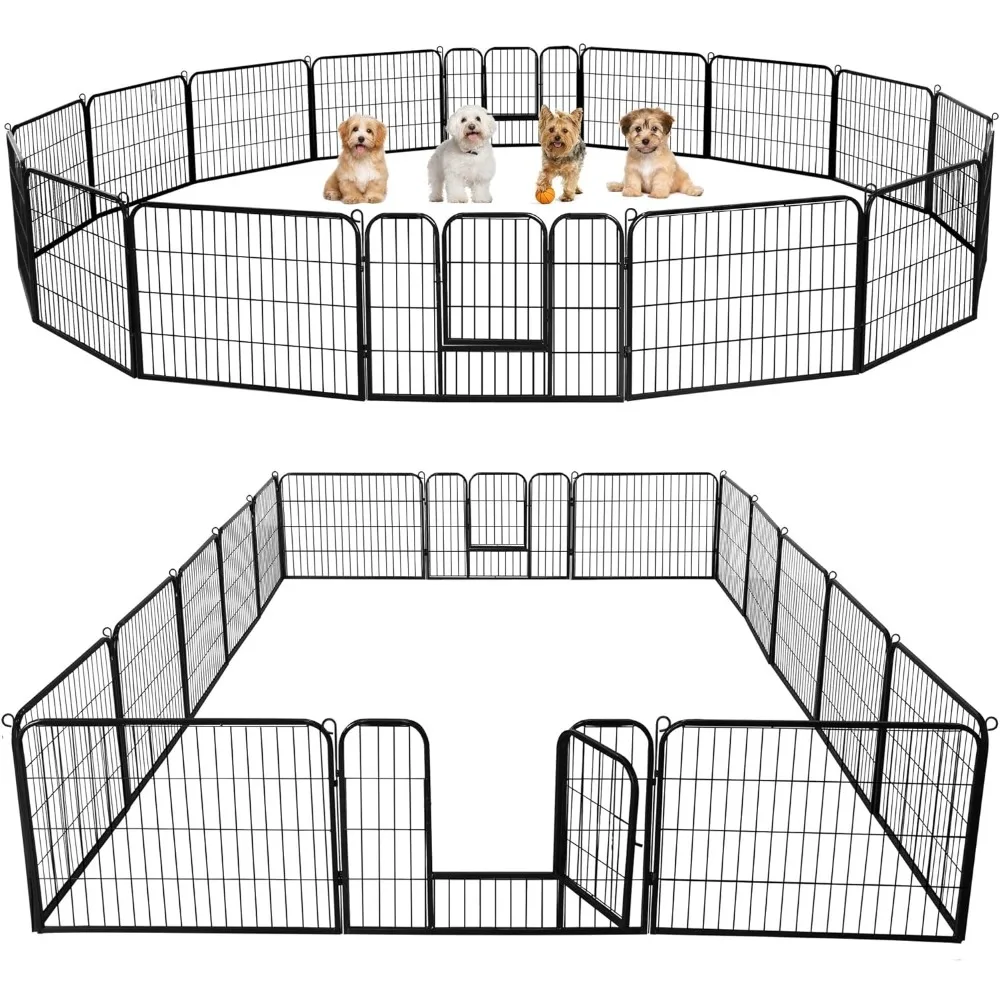 

Outdoor playpen, 16 panel playpen for large, medium and small dogs, heavy duty sports playpen for RV camping and yard
