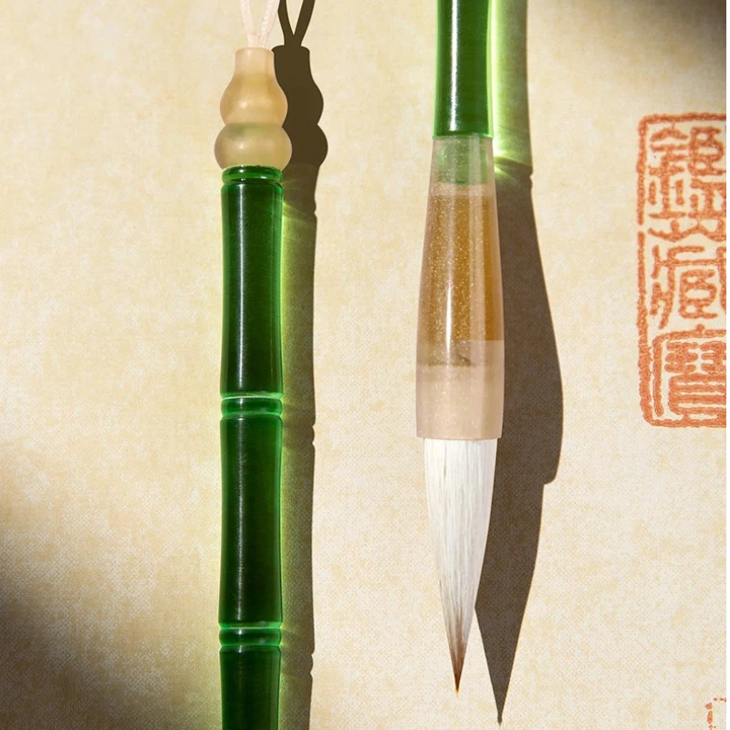 늑대털 서예 붓 전문 중국화 붓 늑대털 부드러운 붓 중간 크기 일반 서체 서예 붓