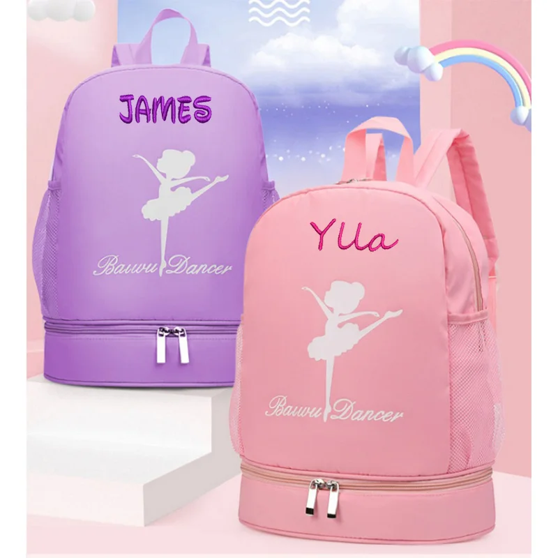 Sac De Sport Avec Nom | Personnaliser Et Imprimer | Motif Danseuse De Ballet | Sac De Voyage à Bandoulière Pour Fille | Avec Impression Nom (noir