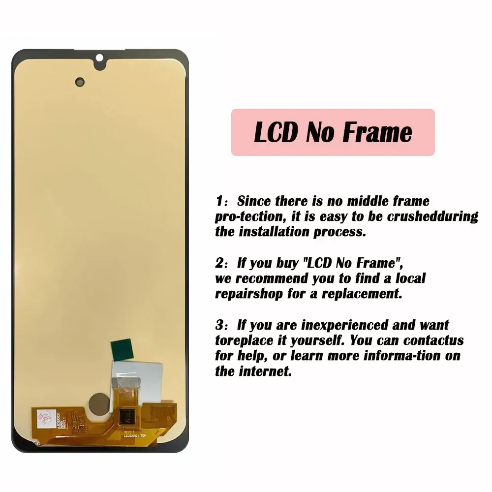 1 PCS For AMOLED For Samsung A42 Lcd A426B A426U Display Touch Screen Assembly With Frame For Samsung A42 5G LCD Display