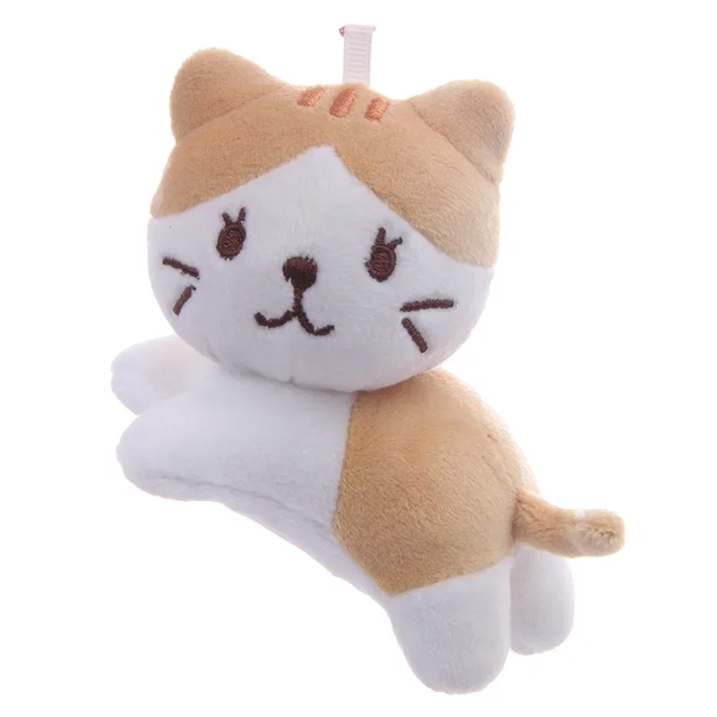 12cm Cartoon Cat Plush Toy White Grey Kittens Plush Pendant for Bag Key Rings Birthday Christmas Gifts Keychain for Kids plush toys