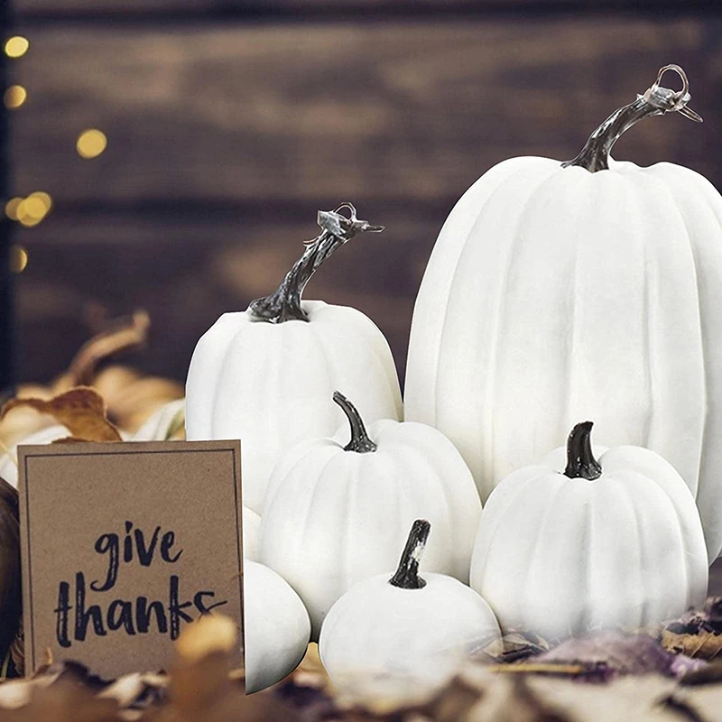 7pcs Simulation Pumpkin Model Fake Vegetable Halloween DIY Craft Decor