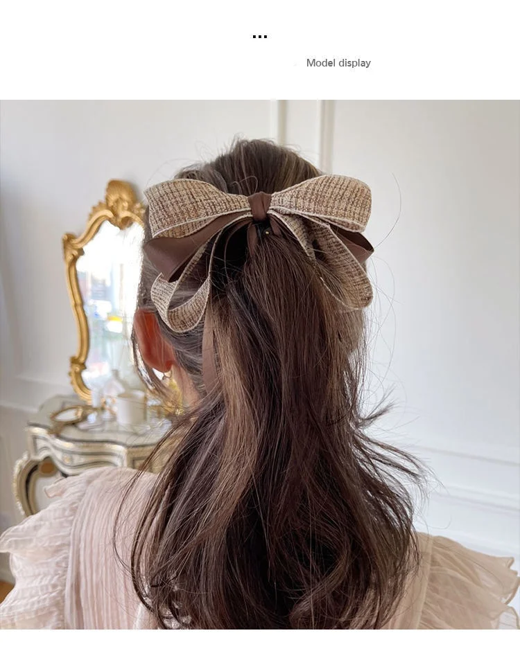 Retro-Bananen-Haarspange für Damen, elegante Schleife, vertikaler Pferdeschwanz, Kopfbedeckung, Haarspange, Haarnadel – stilvolles Accessoire für die Haarverwaltung – Detail 6