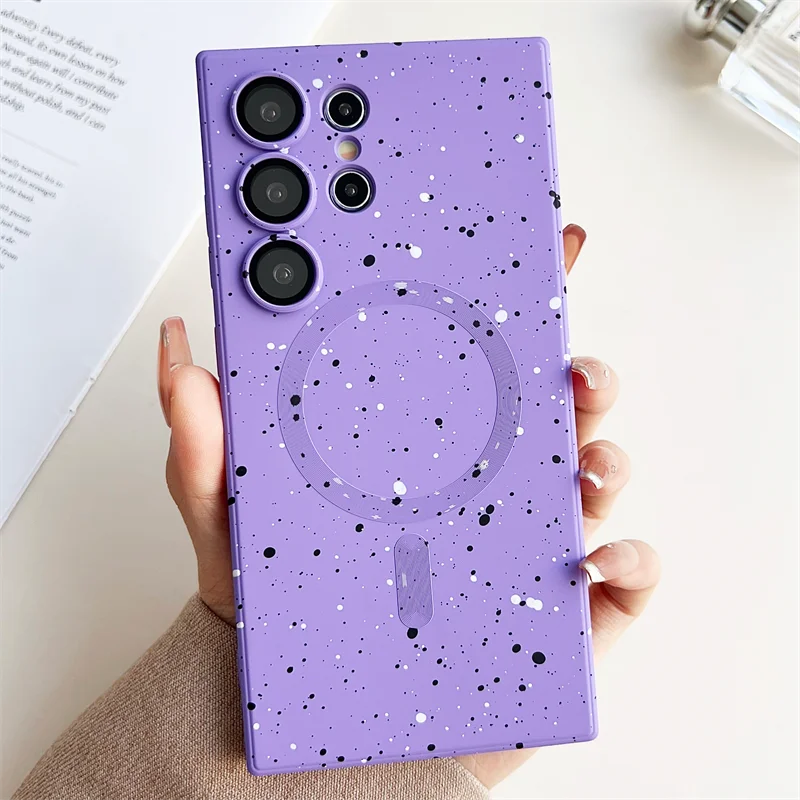 Speckle Ink Starry Sky Soft Silicone Magnetic Case