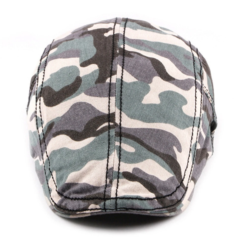 HT4643 Camouflage Baskenmütze Kappe Frühling Herbst Einstellbare Ivy Flache Kappe Männer Frauen Vintage Künstler Maler Baskenmütze Hut Männlich Weiblich Berets – Detail 2