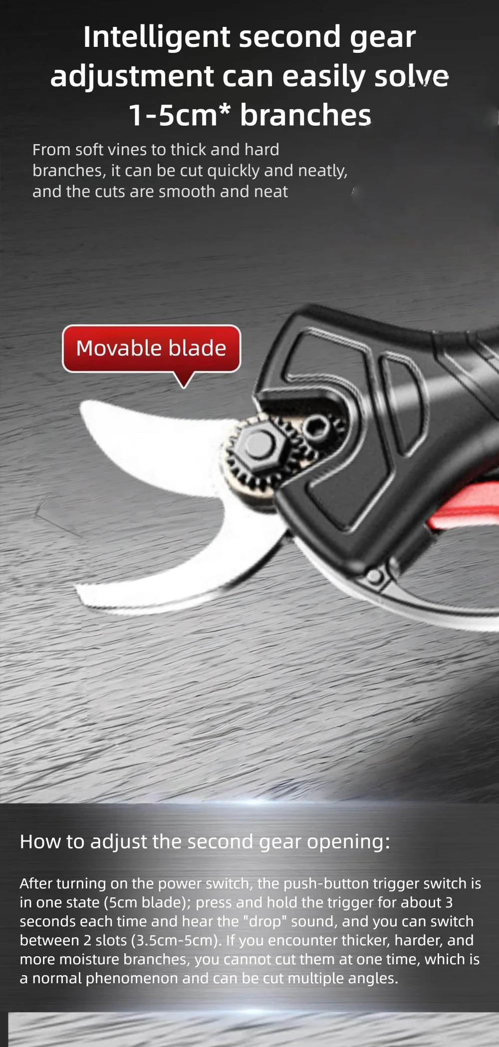 Efficient Fruit Tree battery pruner Cordless pruning shears Electric Scissors Pr