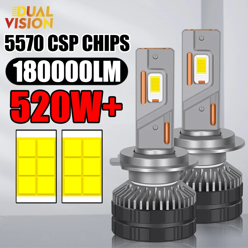

H4 H11 H7 LED 180000LM 520W LED H4 H11 H8 H1 H9 9005 HB3 9006 HB4 9012 HIR2 H16 4300K 6000K Car Lights Canbus No Error 5570 CSP