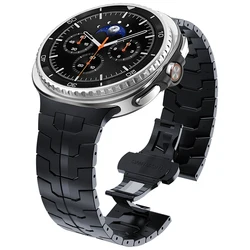 Premium Stainless Steel Band - No Gaps Metal Strap Wristband Bracelet (Dark Blue Gray)