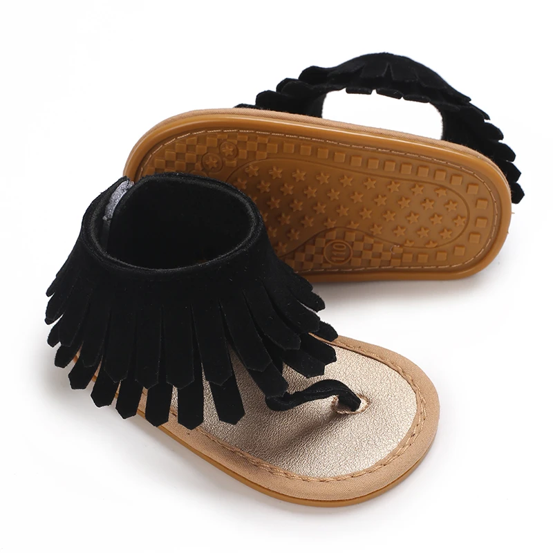 Sommer Neue Damen Baby Sandalen mit Quaste Design weiche Sohlen Babyschuhe 0-12 Monate Baby Wanderschuhe – Detail 16
