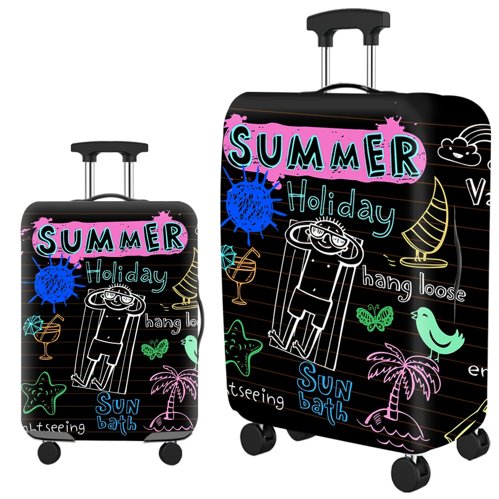 thumbnail image 1 of Funda protectora de equipaje con cremallera y diseño de mapa del mundo, elástica y gruesa, para maletas de 18 a 32 pulgadas, fundas para carrito, accesorios de viaje, 1 of 5