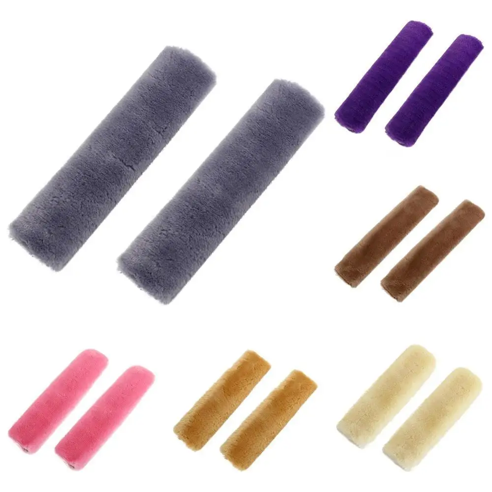 Soft Car Seatbelt Cover Sheepskin Seat Belt Pillow Pad Seat belt Safety Strap Cover Shoulder Pads 2pcs For Bag Car Accessories car accessories,seat belt covers,car seat belt accessory,safety belt shoulder guard