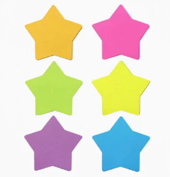 Vibrant Colored Star Stickers - Self-Adhesive, 180 Sheets for Creative Use in Schools, Offices, and Home