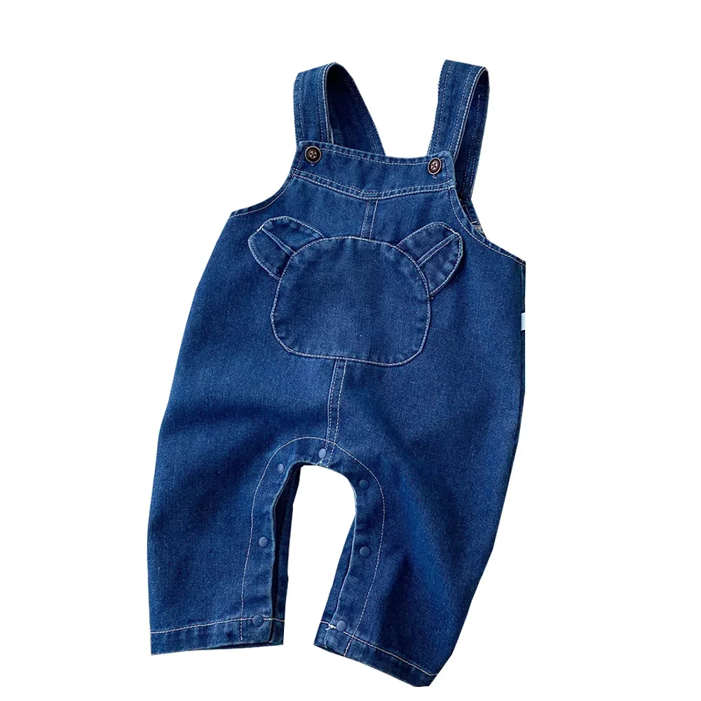 

Baby Boy Overalls Solid Color Spring Autumn Boutique Kids Clothing Casual Loose Infant Girl Jeans Jumpsuit
