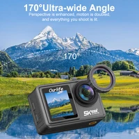 Ourlife Action Camera 5K30FPS EIS 2.0 Inch IPS Dual Screen 30M Waterproof WiFi 5X Zoom Helmet Sport Camera With Remote Control - Image 4