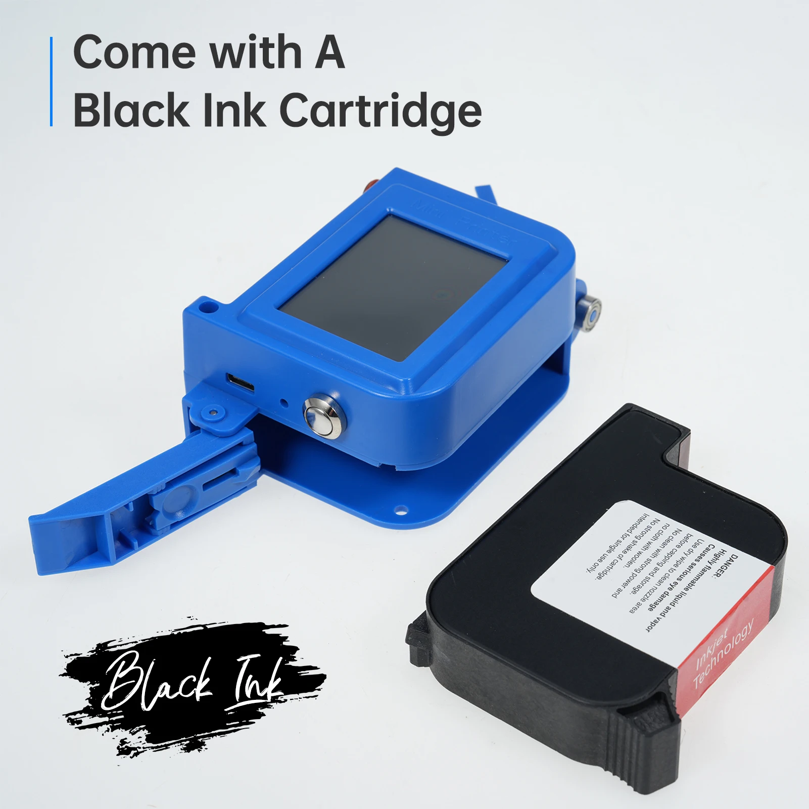 NEW Handheld Inkjet Printer with 2.4 Inch Touchscreen Intelligent Barcode Printer Support Logo Date QR Code Symbols Batch Number