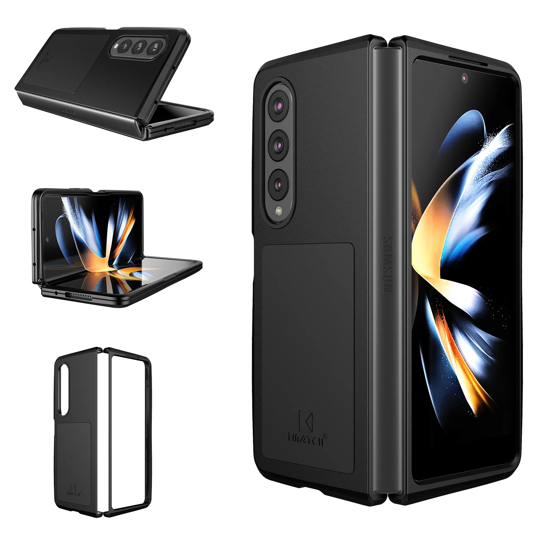 

Case for Samsung Galaxy Z Fold 4 Heavy Duty Metal Cover Full Protection Shockproof Anti-Scratch Raised Edges Z Fold 4 5G 2022