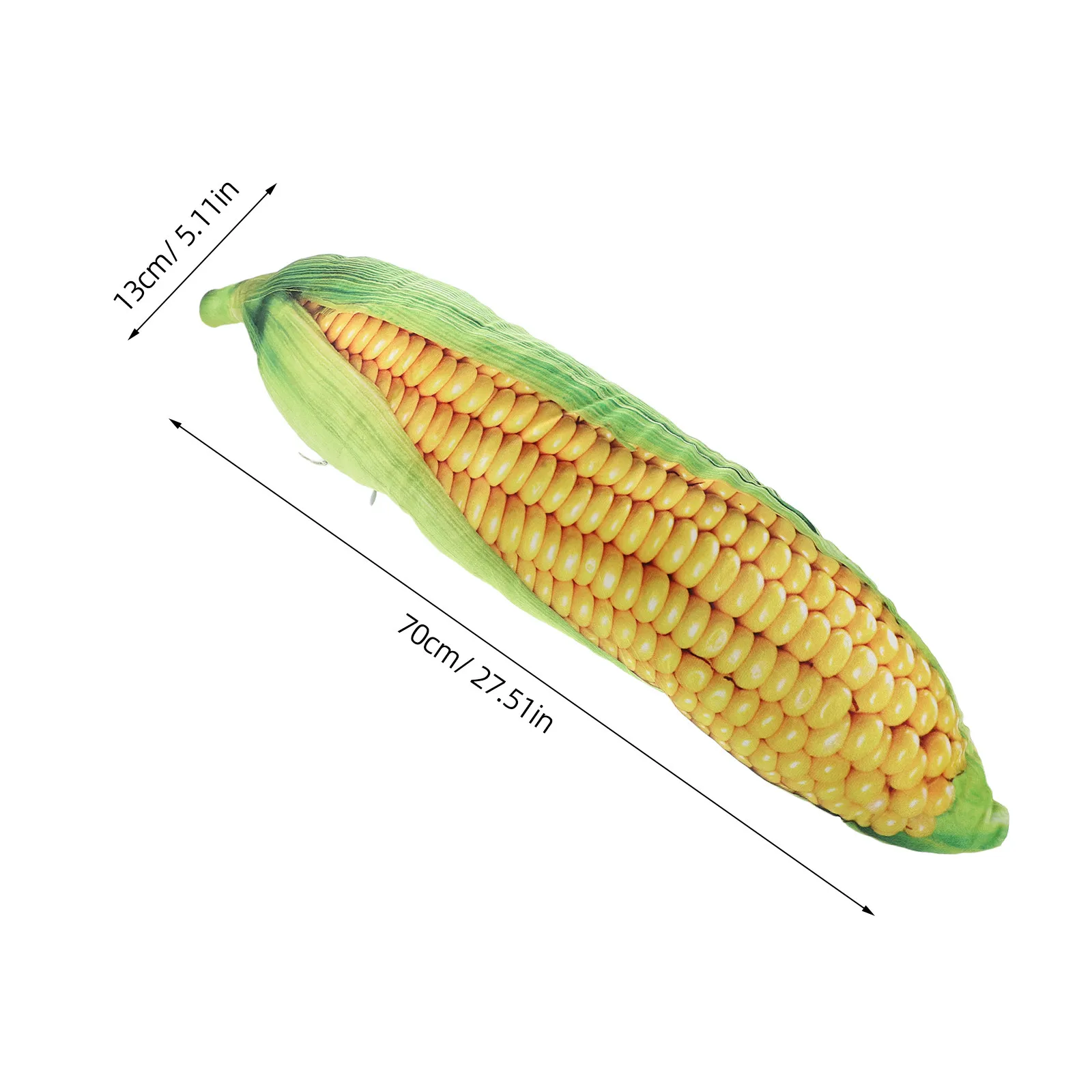 옥수수 모양 인공 야채 베개 27.6cm 부드러운 봉제 음식 쿠션 소파 침대 거실 집 귀여운 장 옥수수 쿠션
